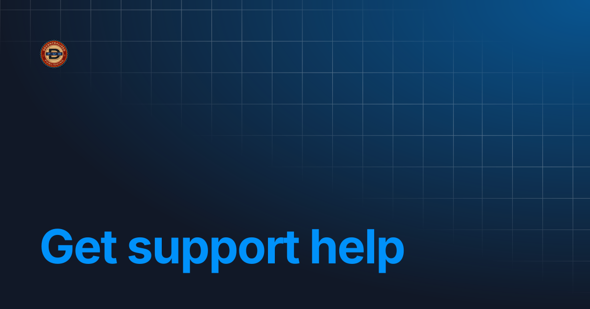 Get support help | DPub